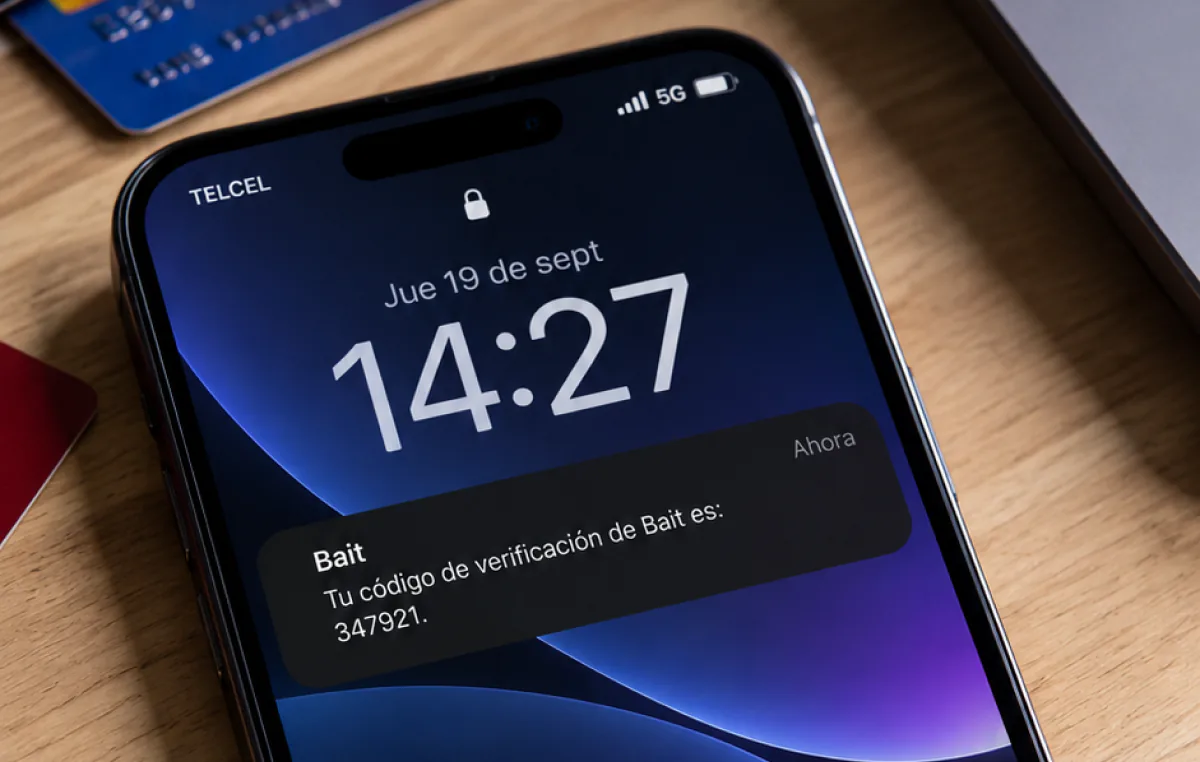 Avisos de operación con Flash: ejemplo en pantalla